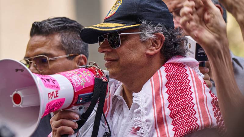 ABD, New York’taki Filistin’e destek eylemine katılan Kolombiya Cumhurbaşkanı Petro’nun vizesini iptal edecek