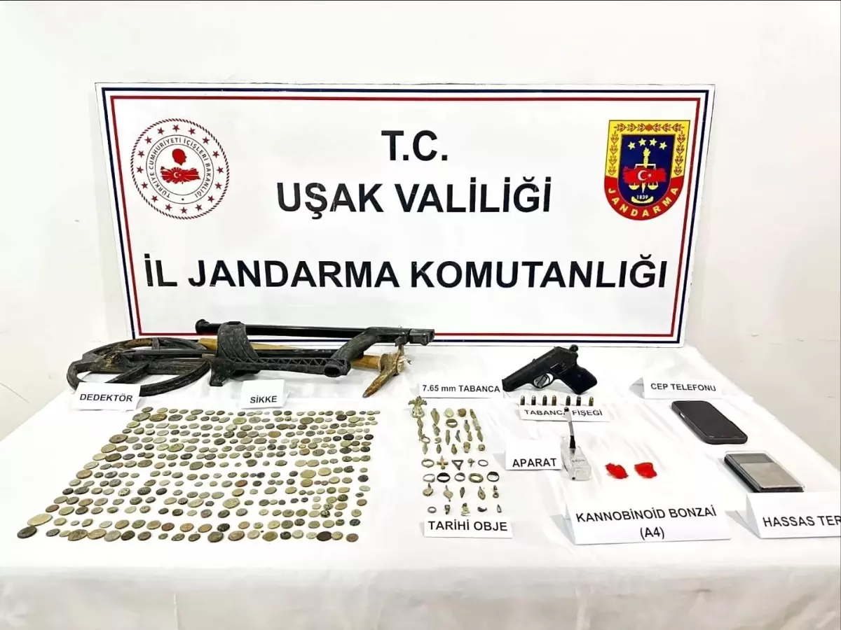 Uşak’ta Tarihi Eser Kaçakçılığı ve Uyuşturucu Operasyonu