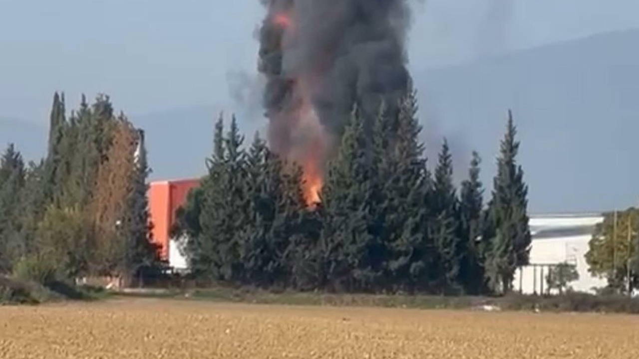 Salça fabrikasında korkutan yangın: 1 saatte kontrol altına alındı